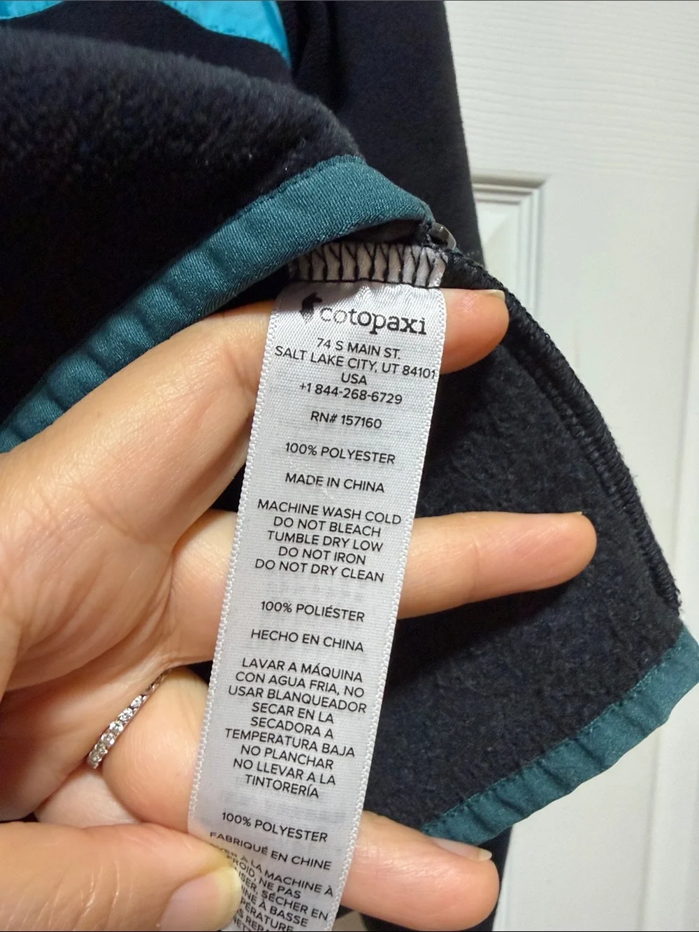 Cotopaxi Women's Teca Full-Zip Fleece Jacket Black Blue - Size Medium - Picture 8 of 8